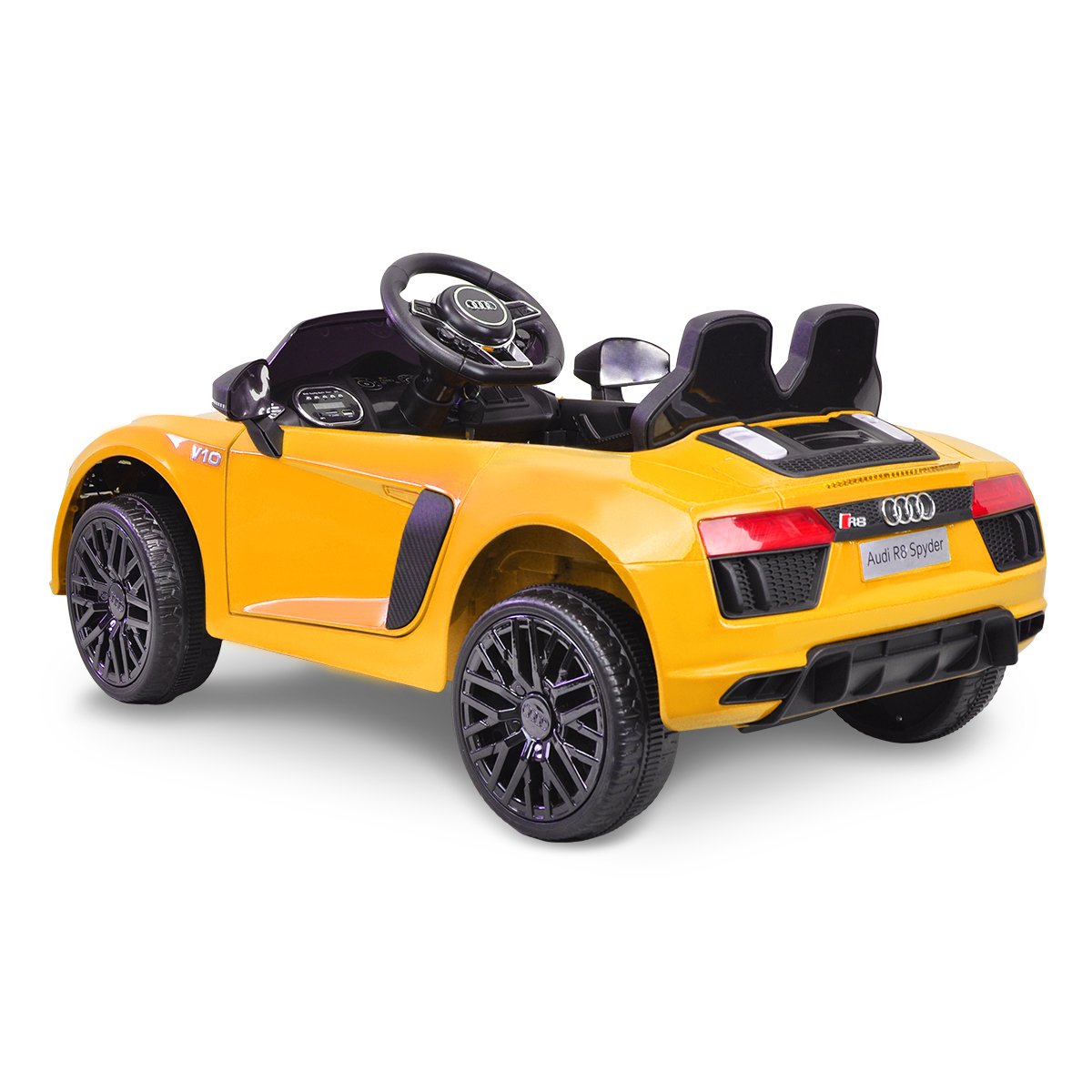 R8 Spyder Audi Licensed Kids Electric Ride On Car Yellow