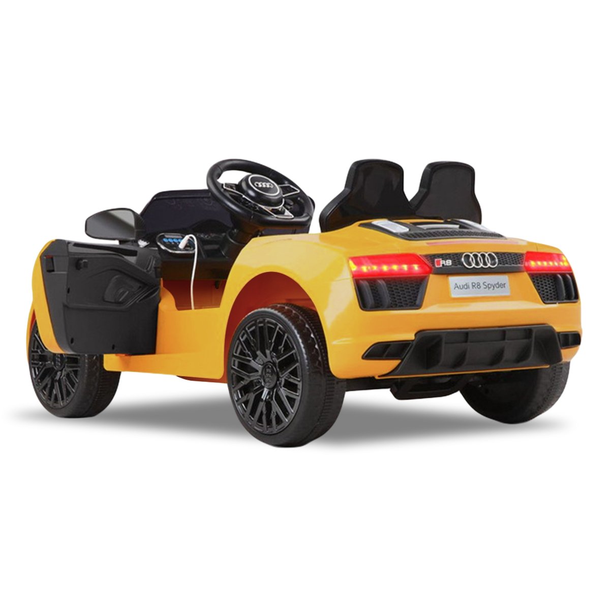 R8 Spyder Audi Licensed Kids Electric Ride On Car Yellow