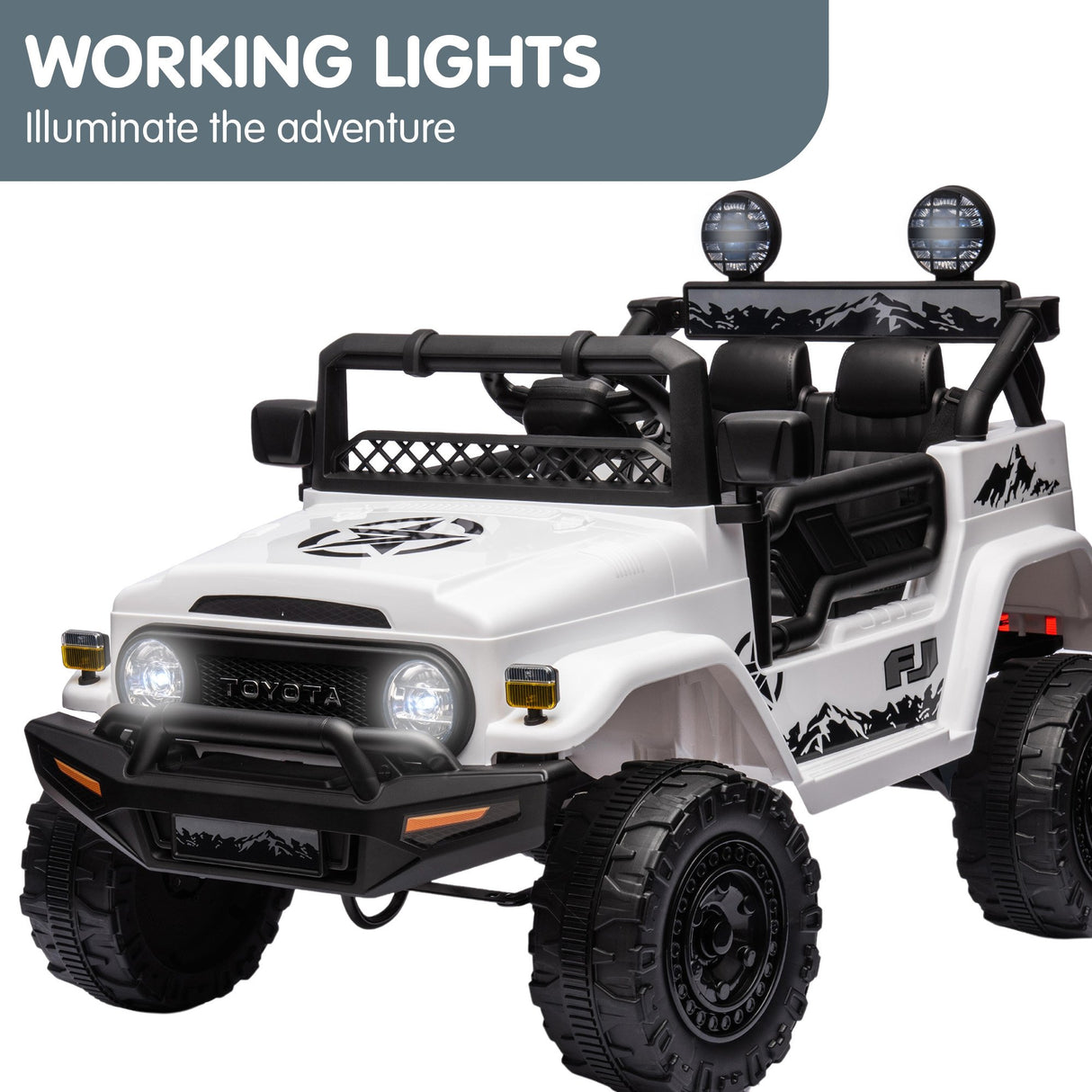 Authorized Toyota Kids Ride-on FJ Cruiser J2099 - White