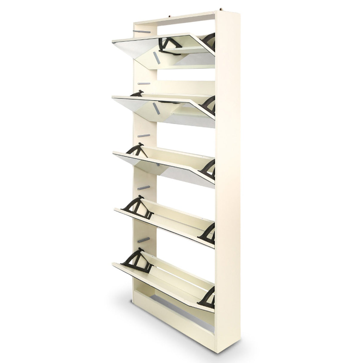 Sarantino 24 Pairs Shoe Cabinet Rack Storage Cupboard Organiser 5 Level Drawers