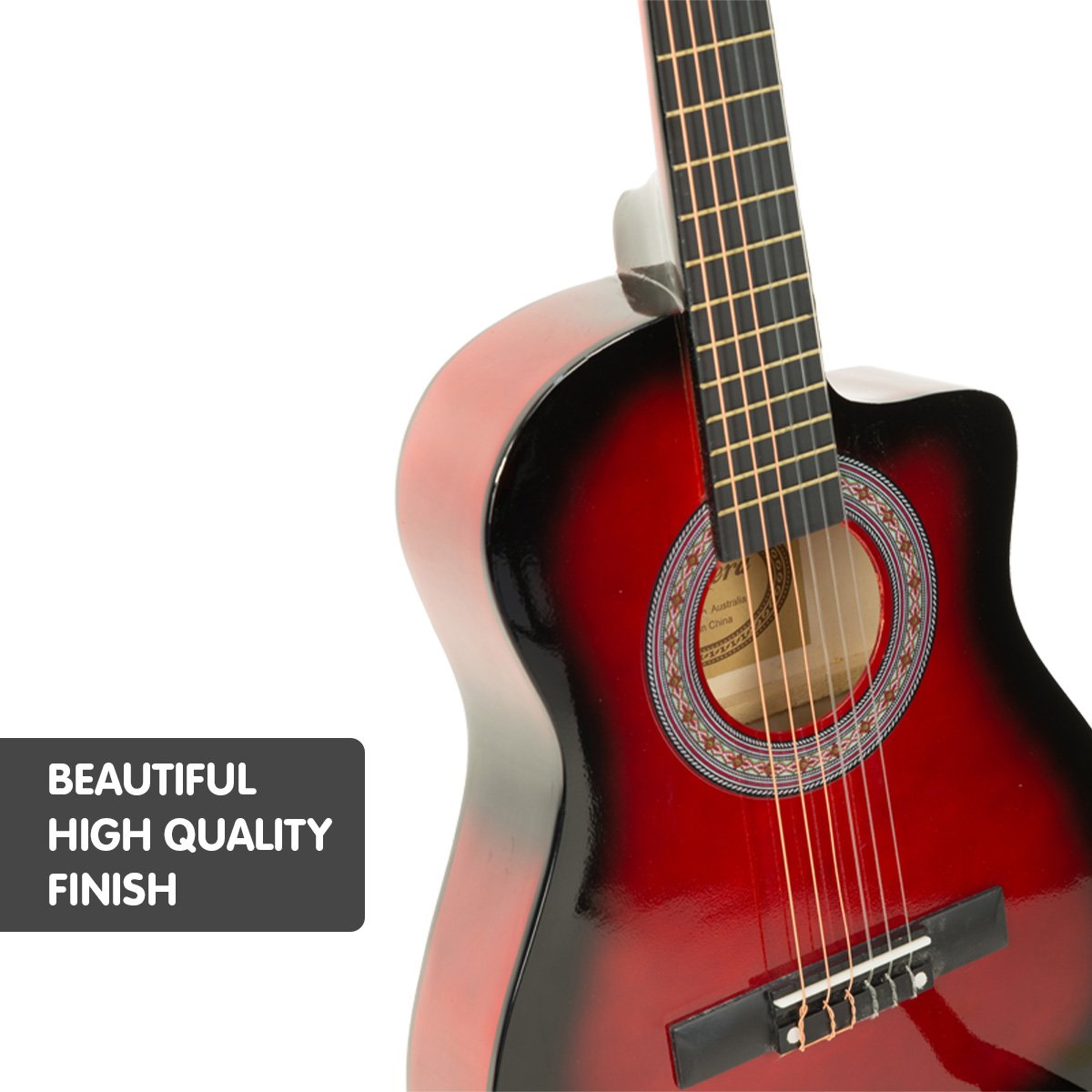 Karrera Childrens 34in Acoustic Guitar Kids - Red