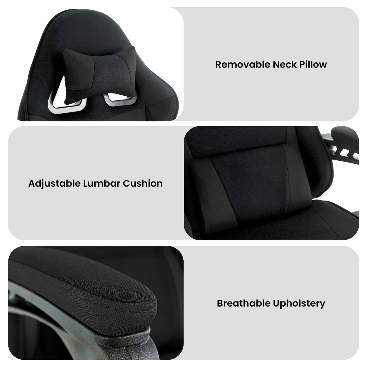 Sarantino Antre Kids Study Gaming Chair Black Computer Seat Adjustable Height Ergonomic Back Su