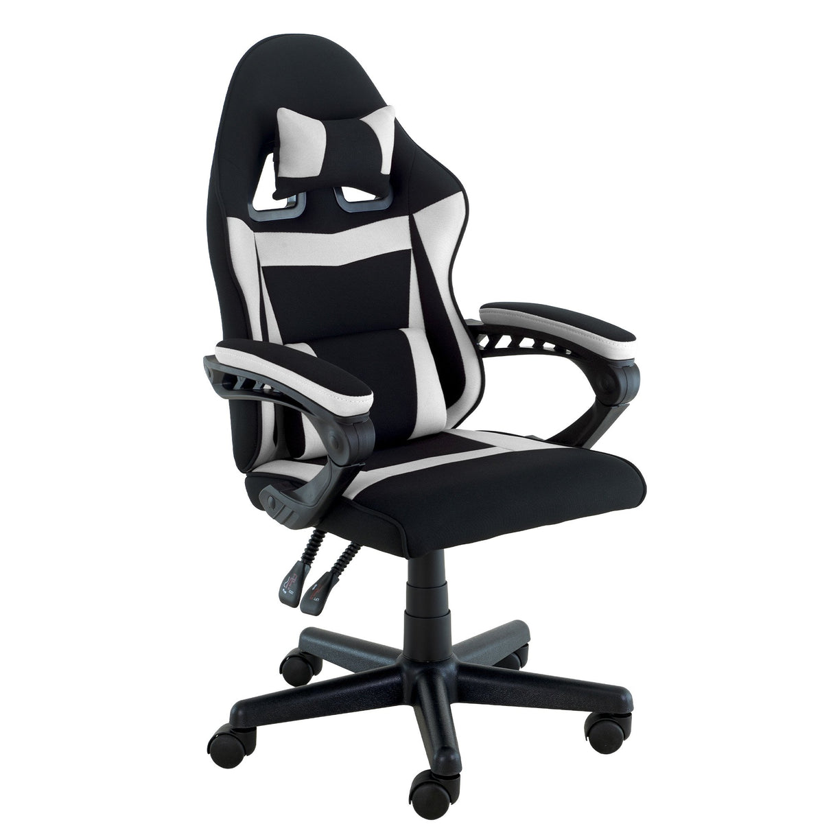 Sarantino Antre Kids Study Gaming Chair Black White Computer Seat Adjustable Height Ergonomic S