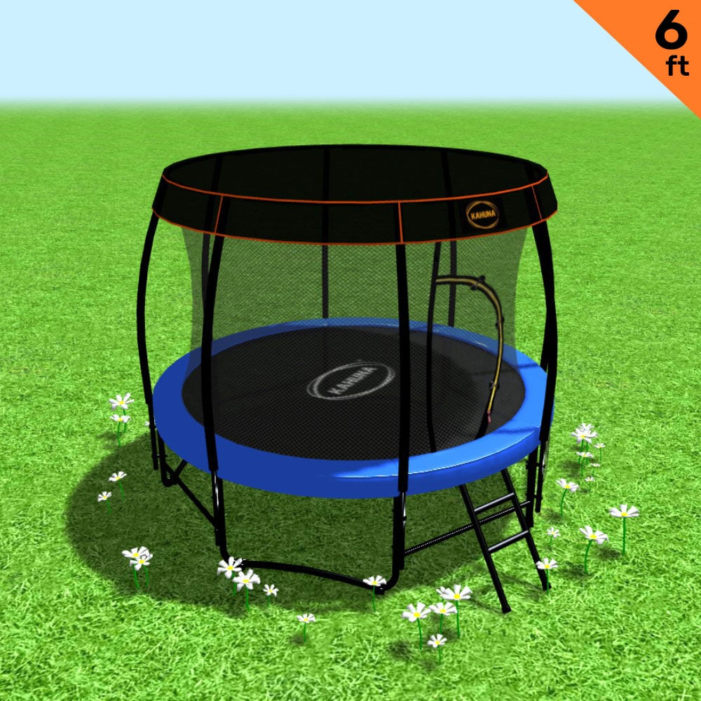 Kahuna Trampoline 6 ft with Roof - Blue