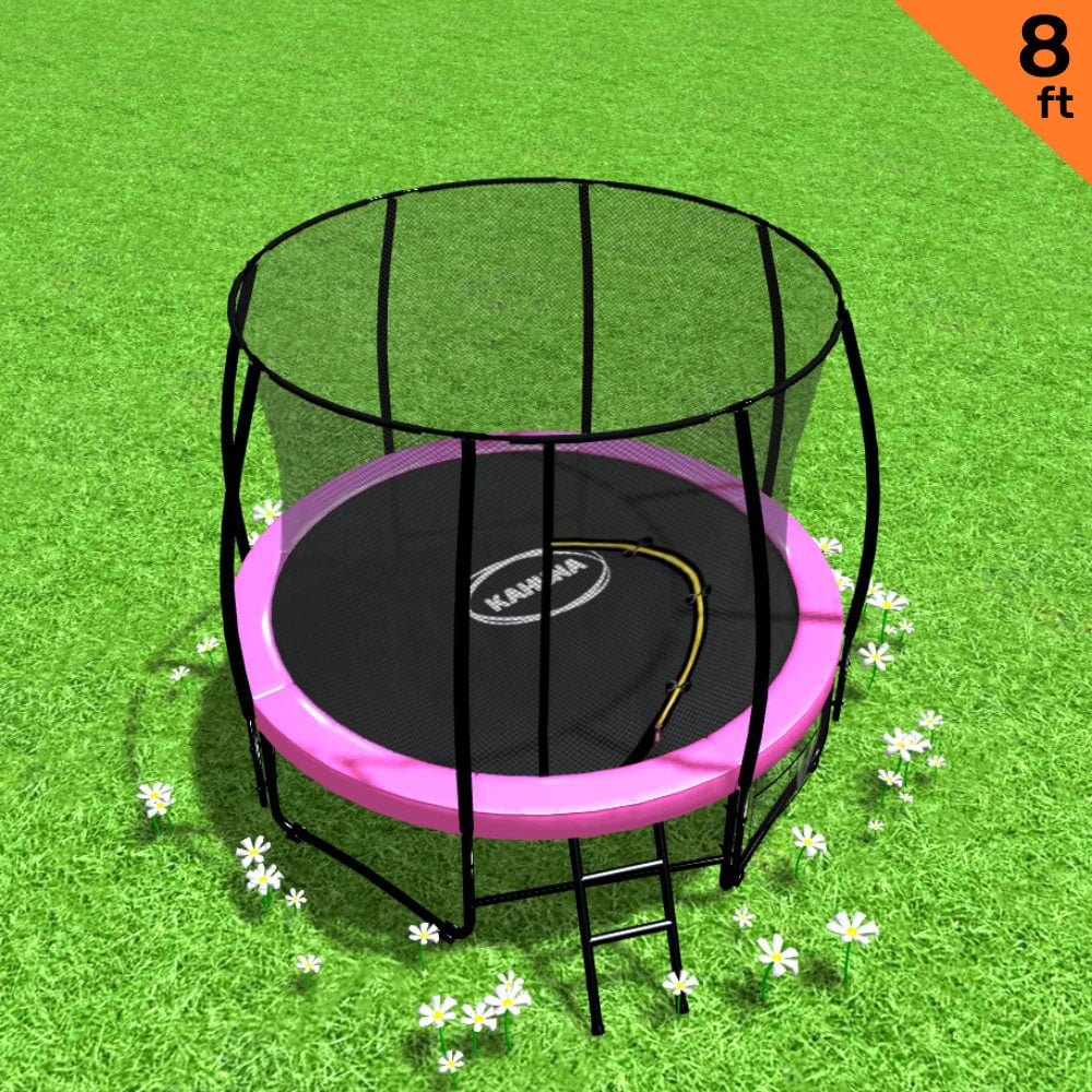 Kahuna Trampoline 8 ft Outdoor Spring - Pink