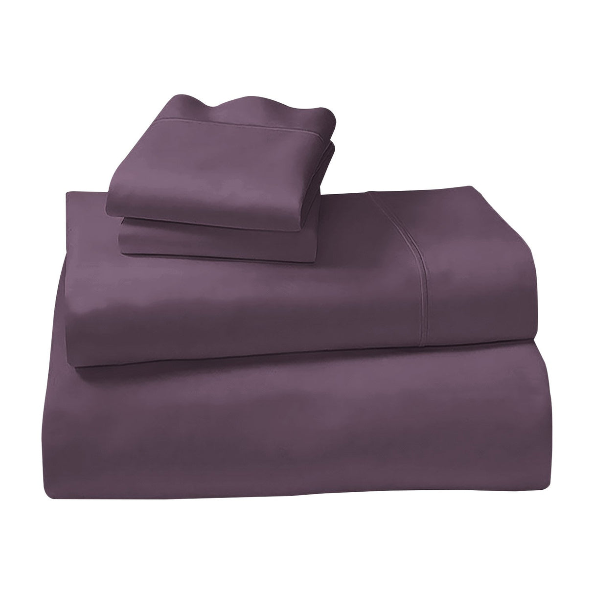 4pc 1000 Thread Count Cotton Rich King Bed Sheet Gift Pack CVC Microfibre Blend in Lilac