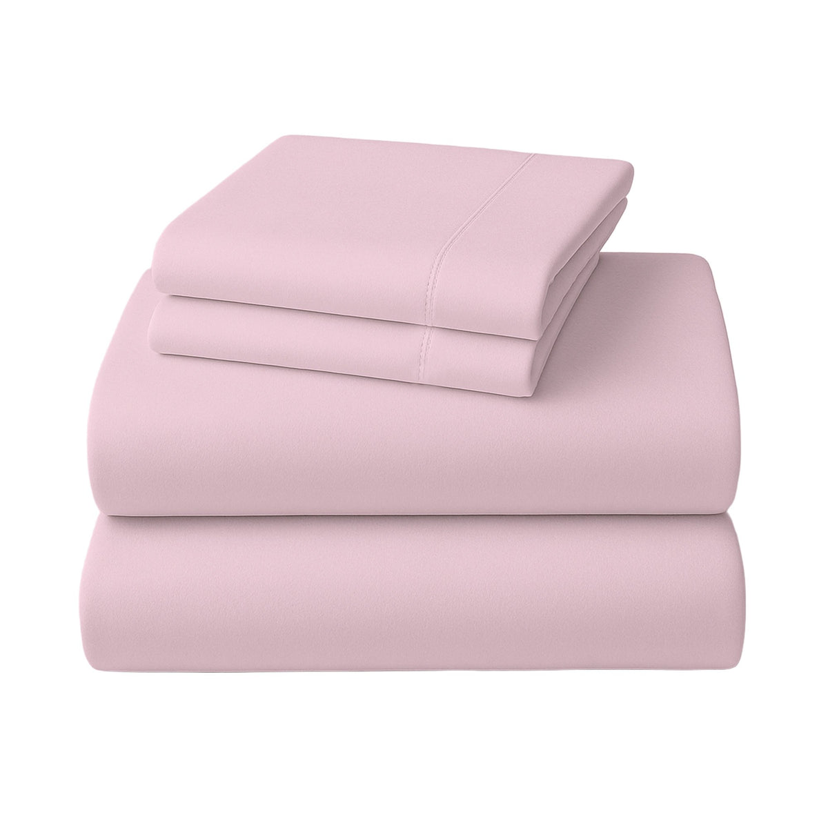 4pc 1000 Thread Count Cotton Rich King Bed Sheet Gift Pack CVC Microfibre Blend in Pink