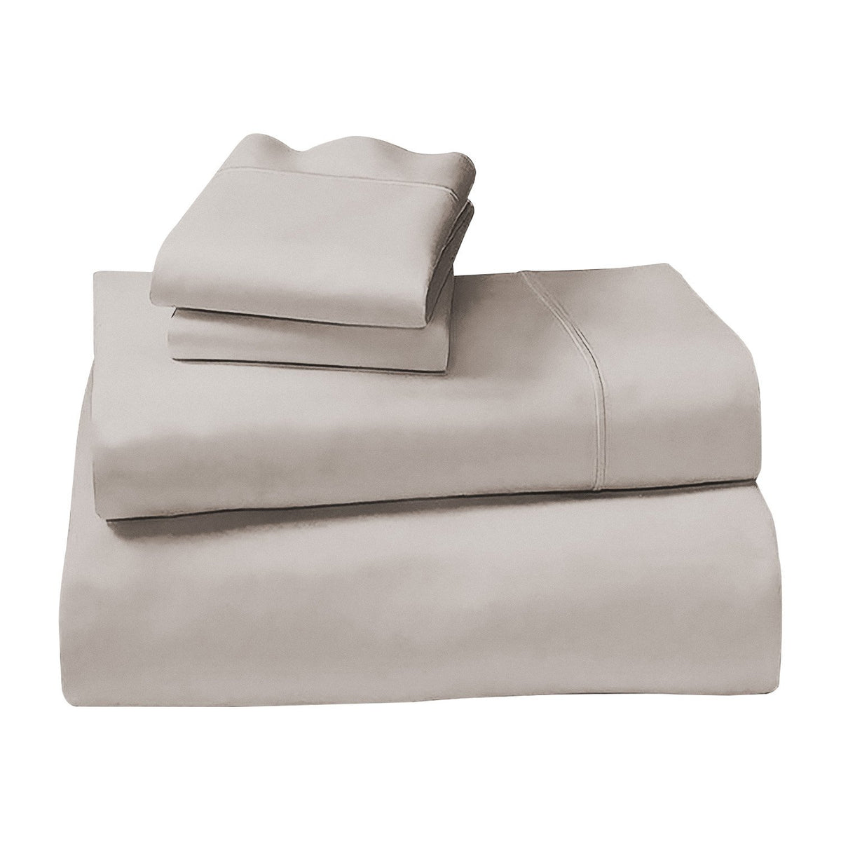 4pc 1000 Thread Count Cotton Rich King Bed Sheet Gift Pack CVC Microfibre Blend in Silver
