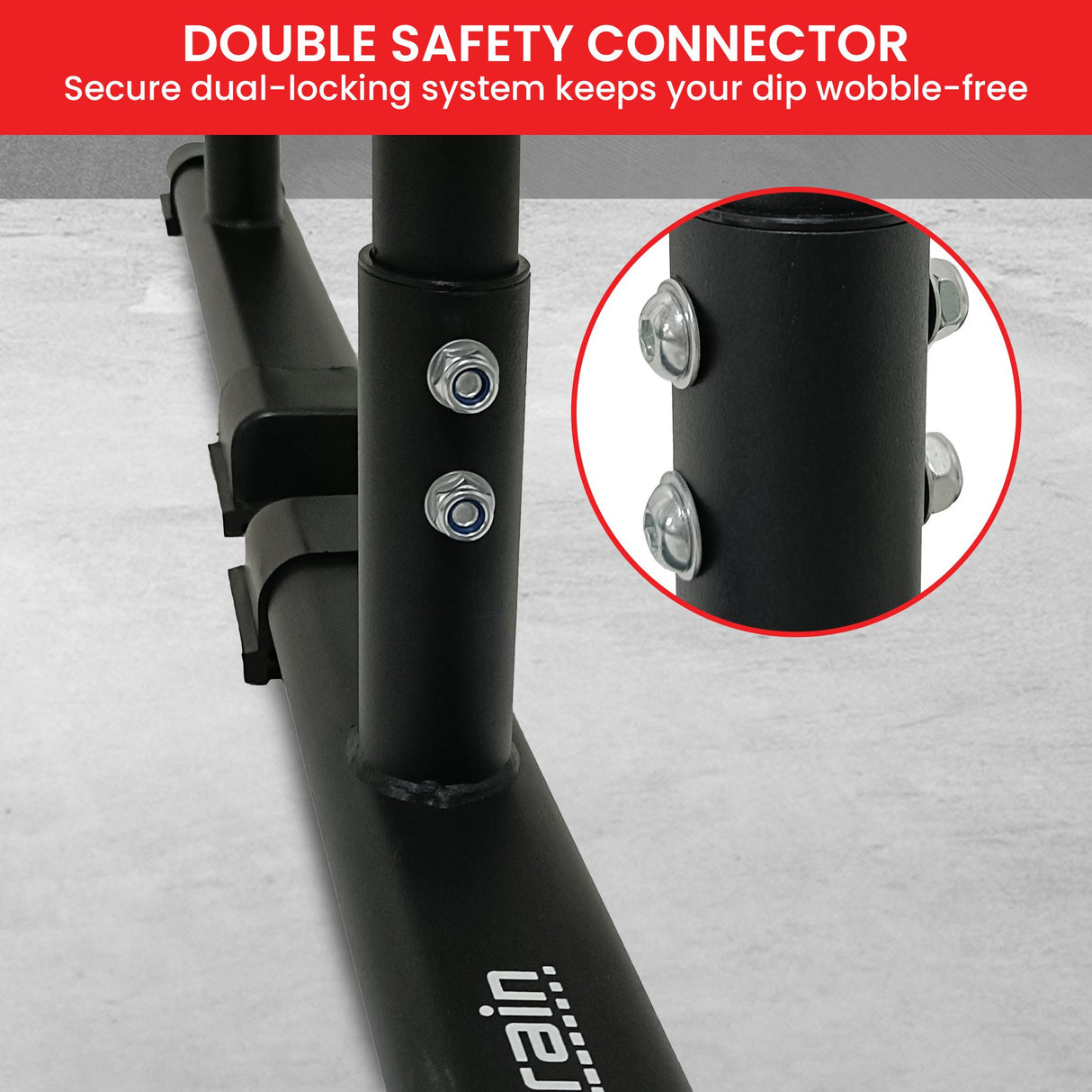 Powertrain Dip Bars Pair Load Capacity 200kg Separated Type Push-up Bars