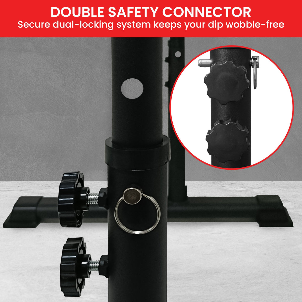 Powertrain Height-Adjustable Dip Bars Pair Load Capacity 200kg Separated Type