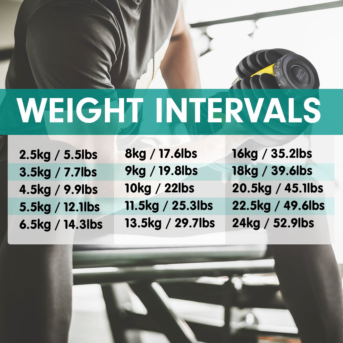 Powertrain Adjustable Dumbbells Set Home Gym Exercise Free Weights 48kg w/ Stand - Gold