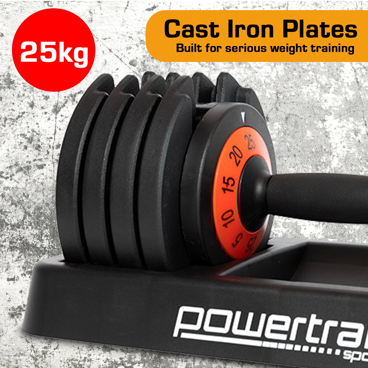 Powertrain GEN2 Pro Adjustable Dumbbell Weights - 25kg