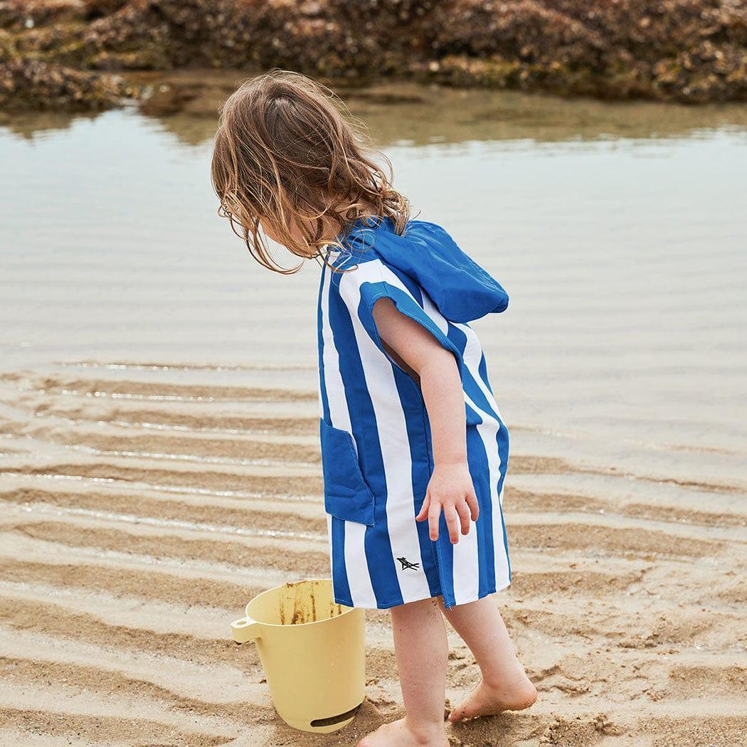Dock & Bay KIDS Poncho Hooded Towel -Mini Cabana Collection-Whitsunday Blue M (8-10yrs)-2006732817601531904