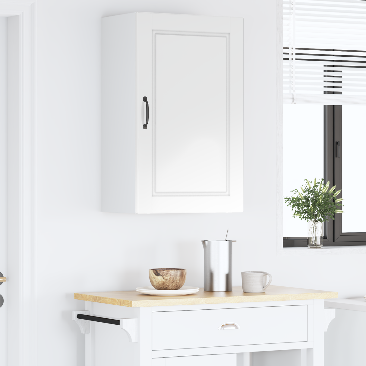 Wall Cabinet PORTO High Gloss White 50 x 31 x 80 cm