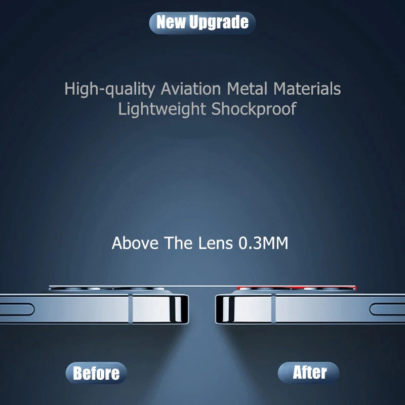Diamond Metal Camera Lens Protector Glass For iPhone 11 14 15 Pro Max Plus 13 12 Mini Plus Full Cover Camera Lens Protector Case