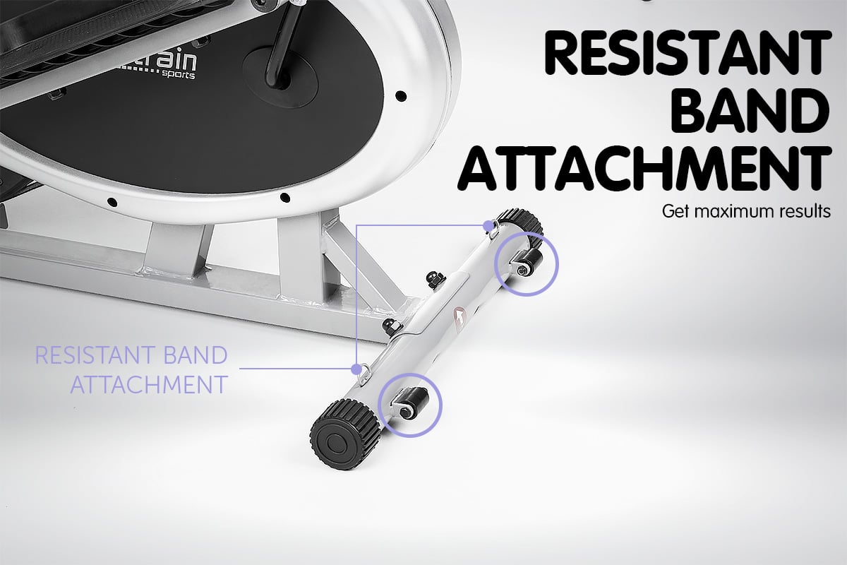 Powertrain 5-in-1 Elliptical Cross Trainer Bike with Dumbbell Sets