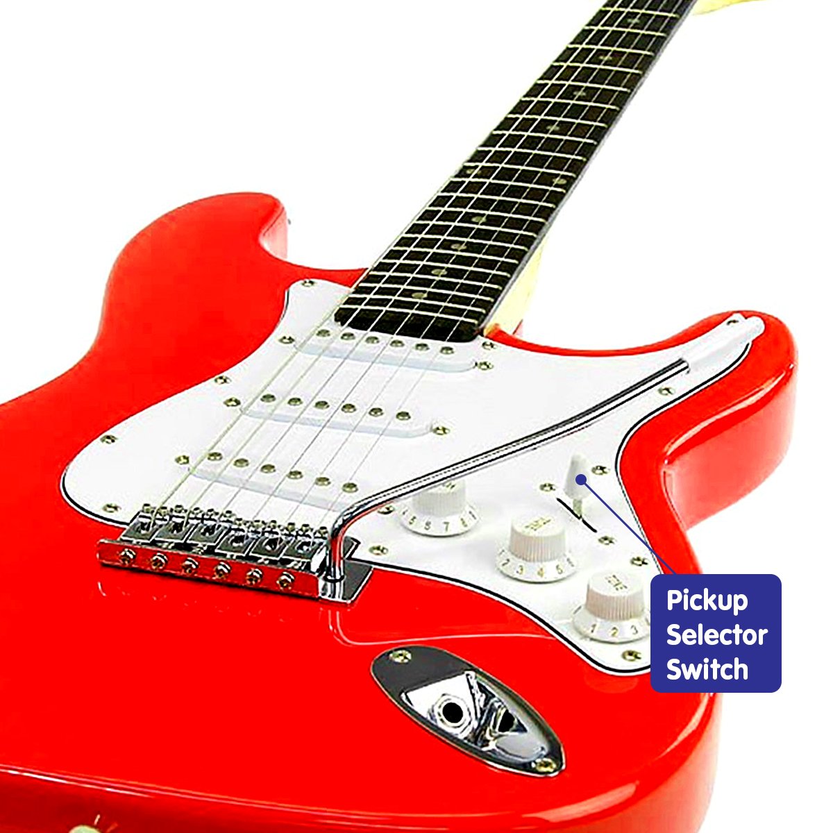 Karrera 39in Electric Guitar Music 6-String Instrument Full Size Red