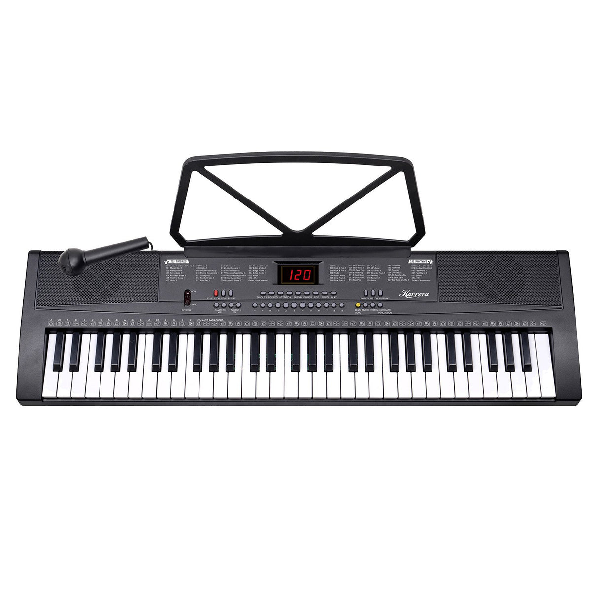 Karrera 61-Key Electronic Piano Keyboard 75cm - Black