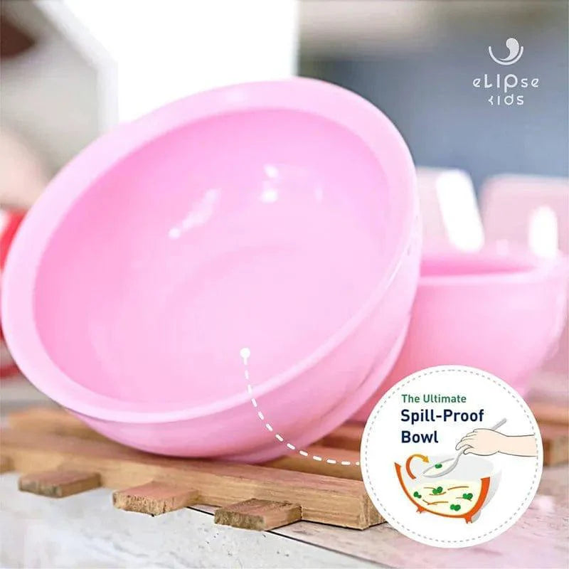 Elipse Kids Spill-Proof Anti-Slip Bowl Stage 1 | Single Pack with Lid Green-2006733339138068480