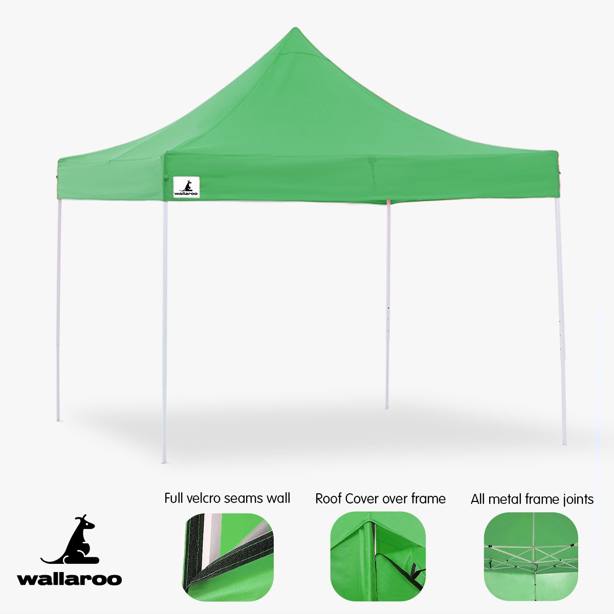 Wallaroo 3x3 PopUp Green Gazebo Marquee Outdoor Tent