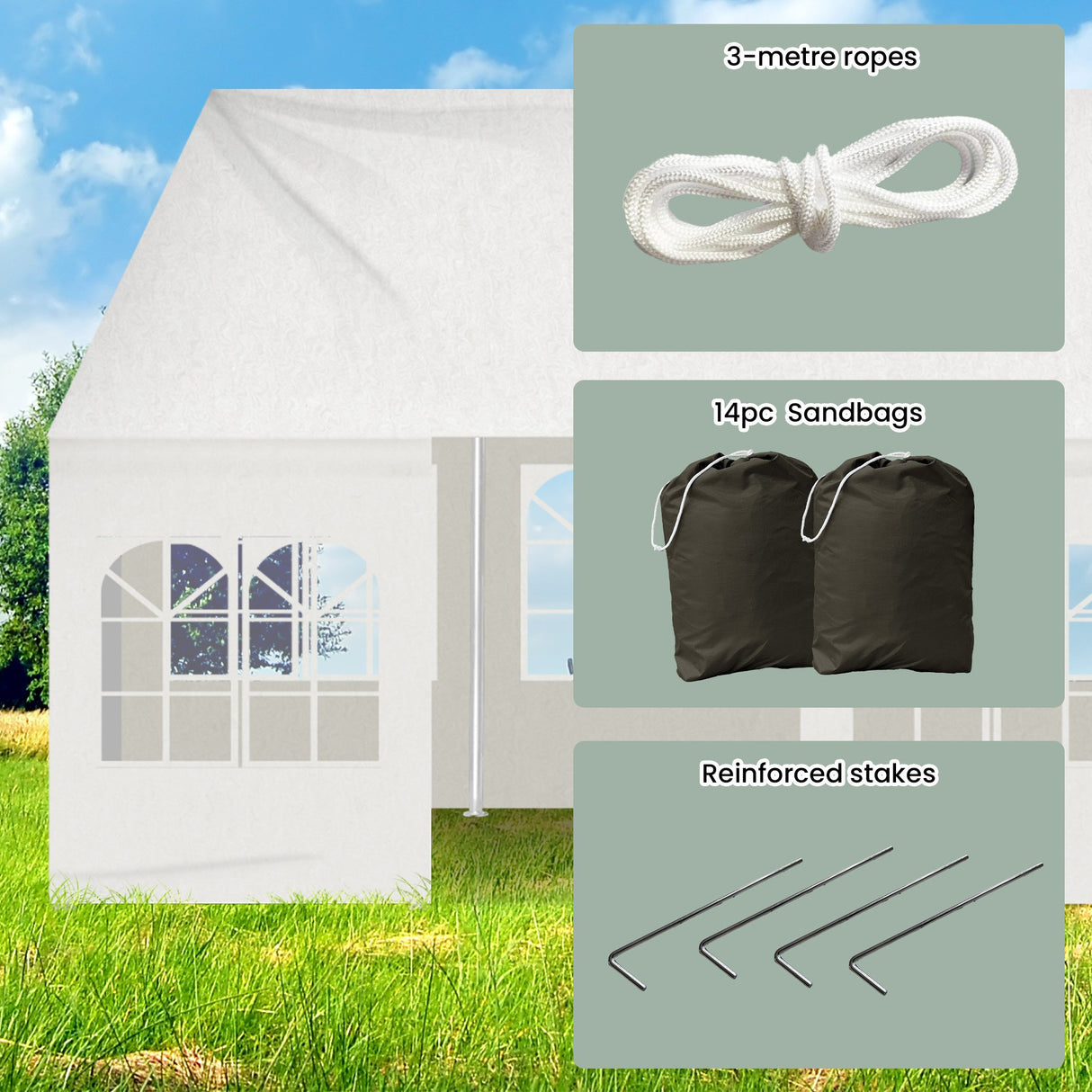 12m x 6m Wallaroo outdoor event marquee carport tent