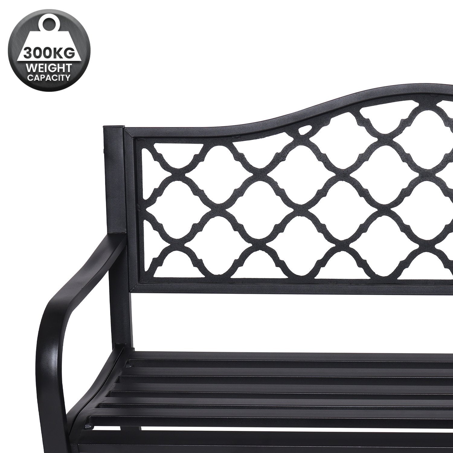 Wallaroo Steel Outdoor Garden Bench - Elegant