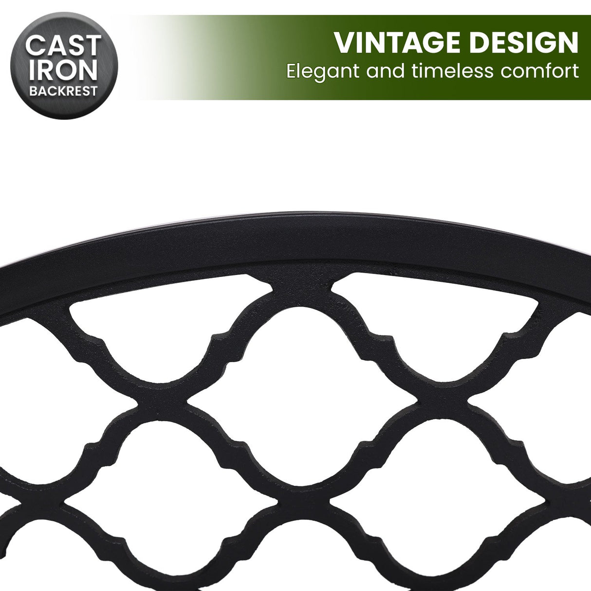 Wallaroo Steel Outdoor Garden Bench - Elegant
