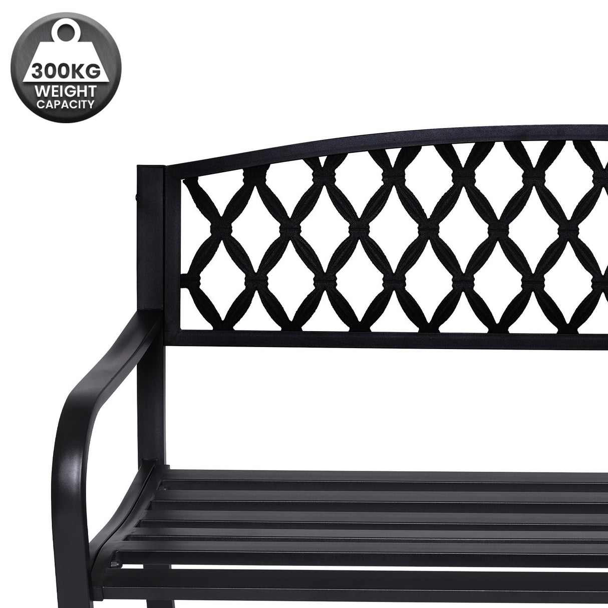 Wallaroo Steel Outdoor Garden Bench - Diamond