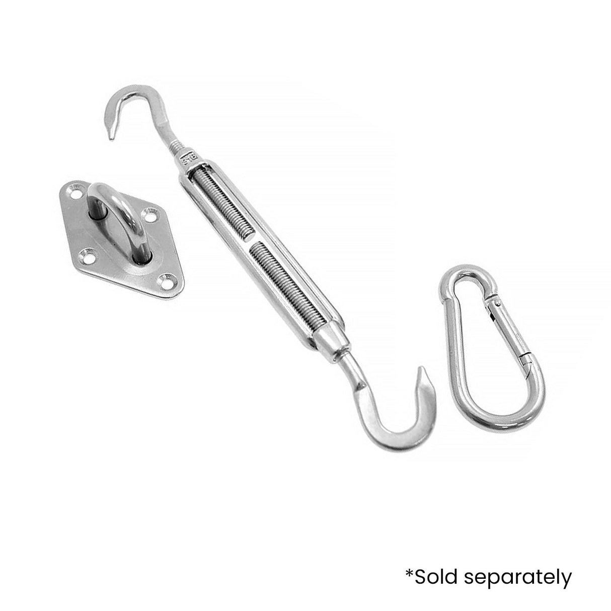 Wallaroo 280GSM Outdoor Sun Shade Sail Canopy Grey - 5m x 8m