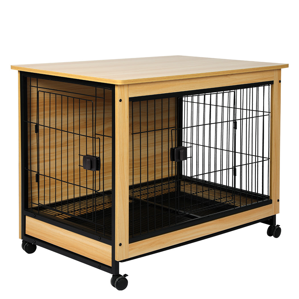 PaWz Wooden Wire Dog Kennel Side End L Large-1954802558304391168