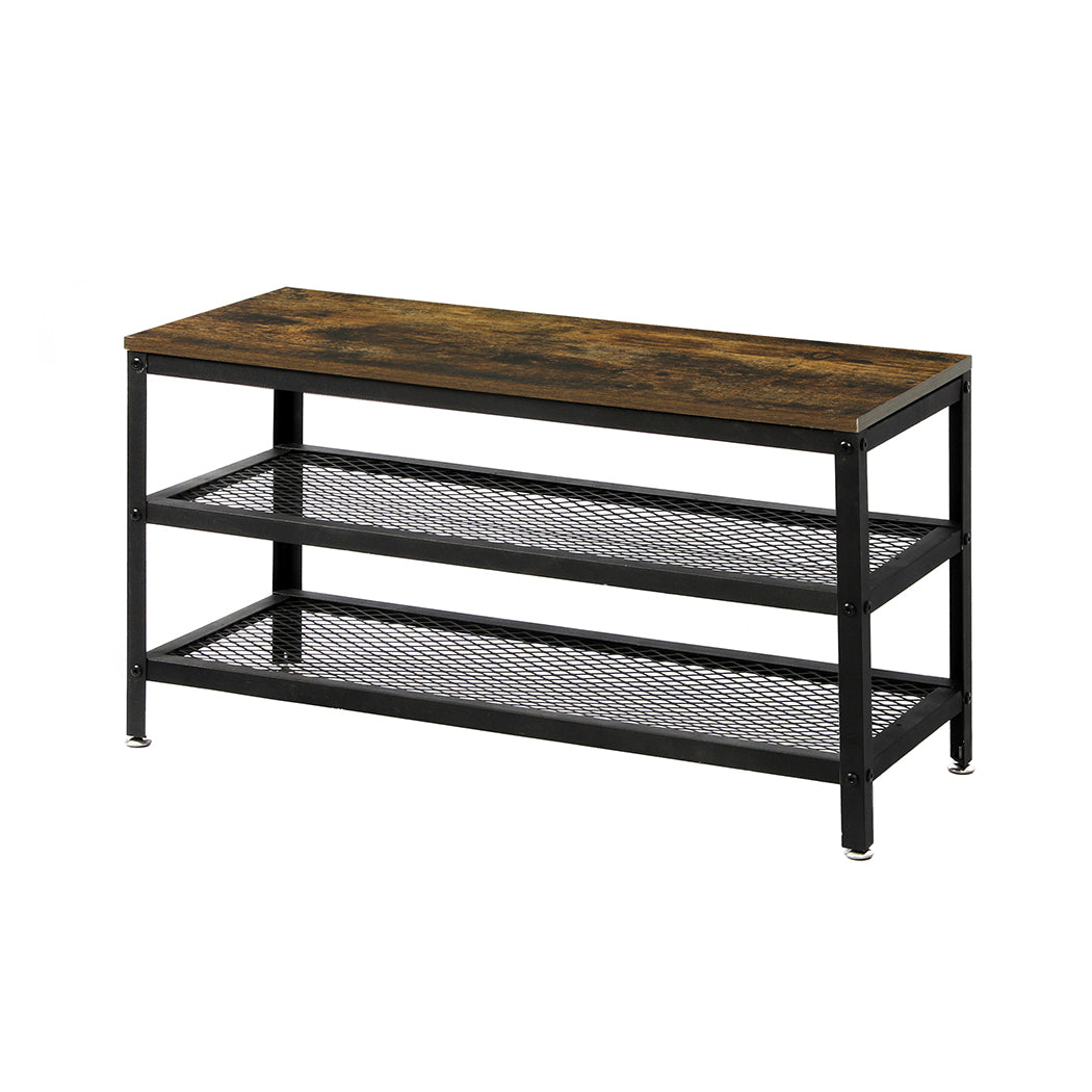 Levede 3-Tier Shoe Rack Bench Storage Cabinet 73cm-2006733143813525504