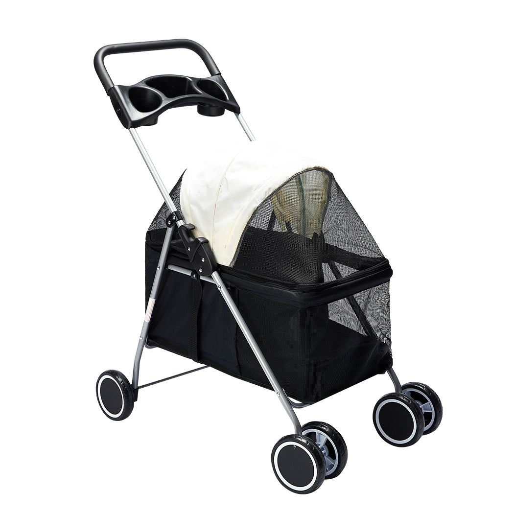 PaWz Large Pet Stroller Dog Cat Carrier Black-2006733031406178304