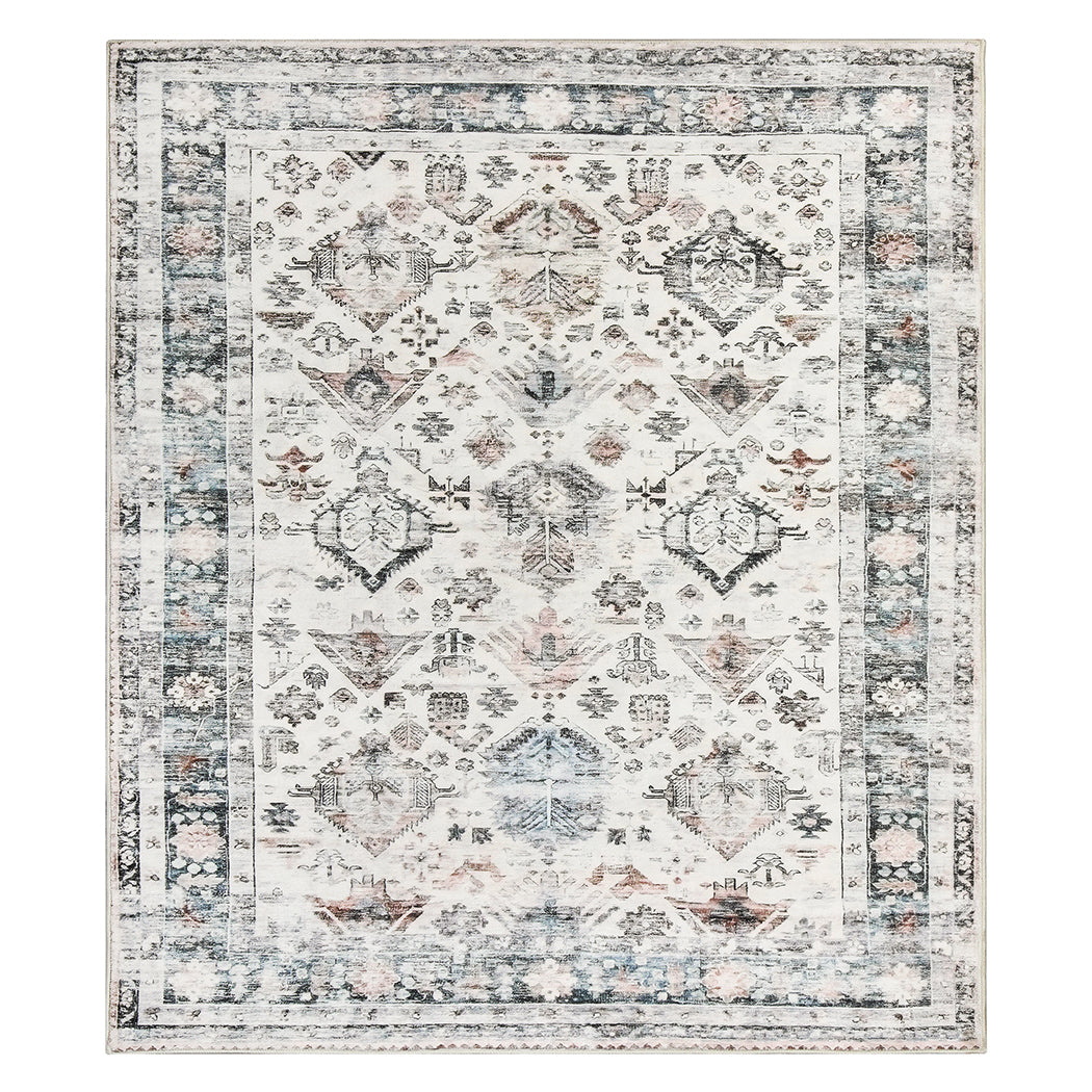 Marlow Floor Rug Vintage Short Pile Washable Carpet Soft Plush Non Slip 200x230-2018816829916581888