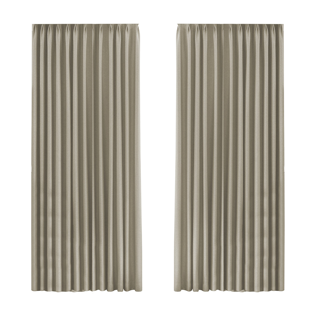 Marlow 2XBlockout Curtains Chenille 180x250 Coffee CD1016-180x250-DG-2018816796899020800