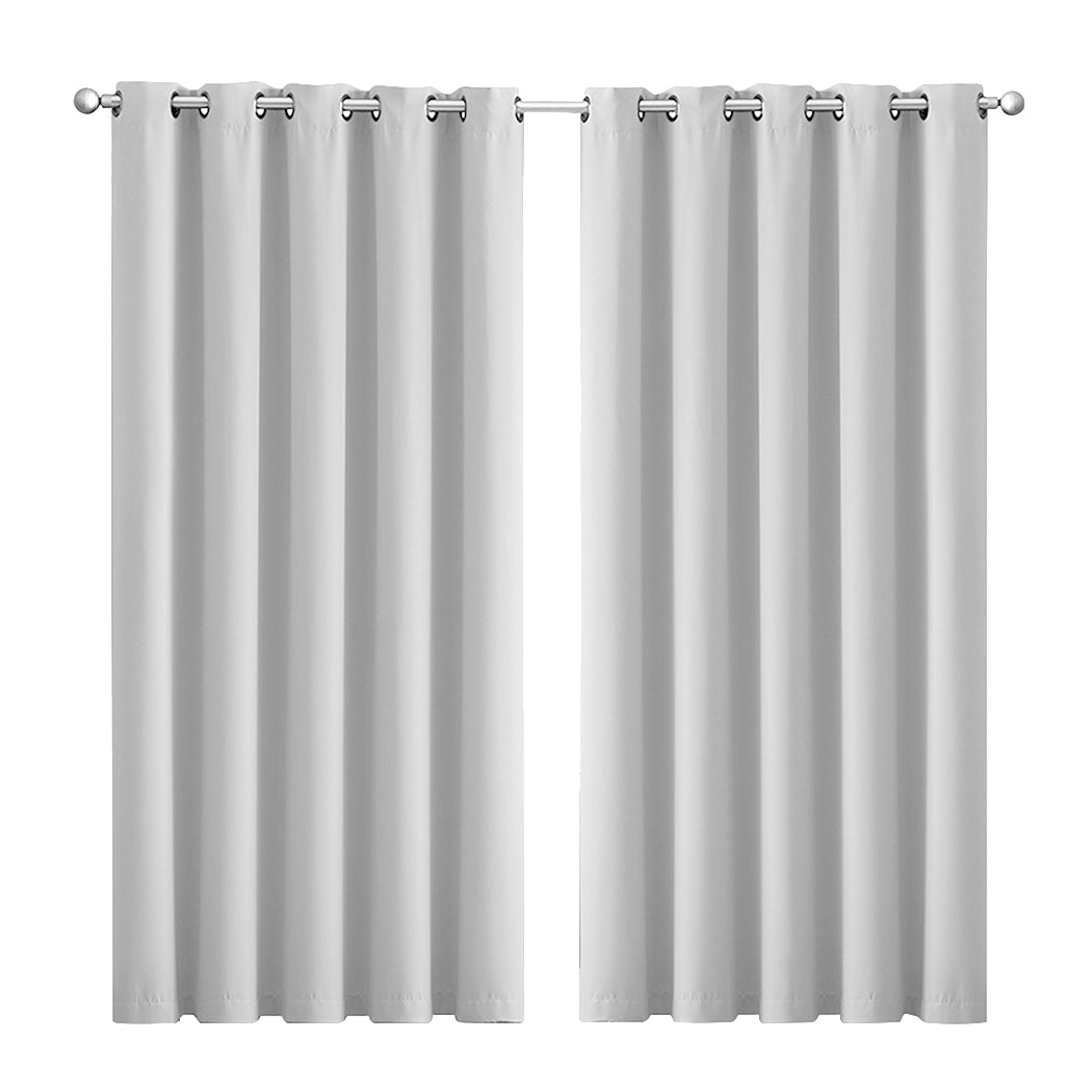 2x Blockout Curtains Panels 3 Layers Grey-2018816694482505728