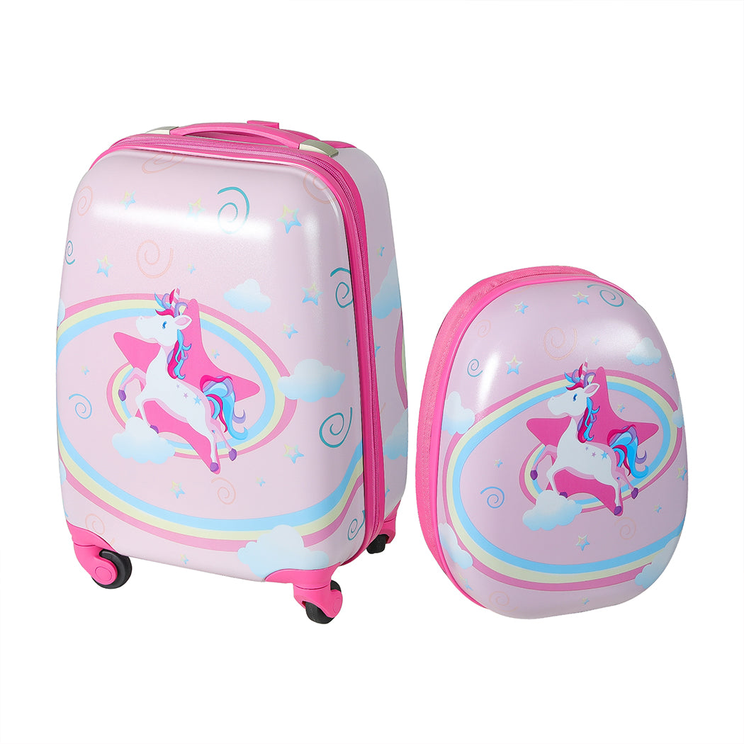 BoPeep 16''13'' 2PCS Kids Luggage Set Unicorn-2018816792151068672