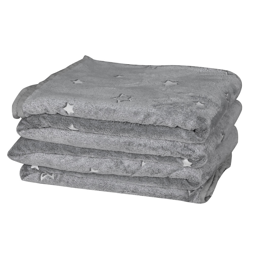 DreamZ 3x3M Large Oversized Blanket Grey Star-2018816714464169984