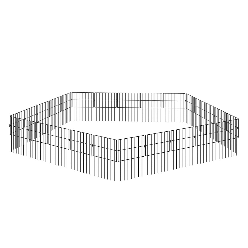 Mountview 25 Pcs Garden Fence Border Rustproof Metal-2006733422801850368