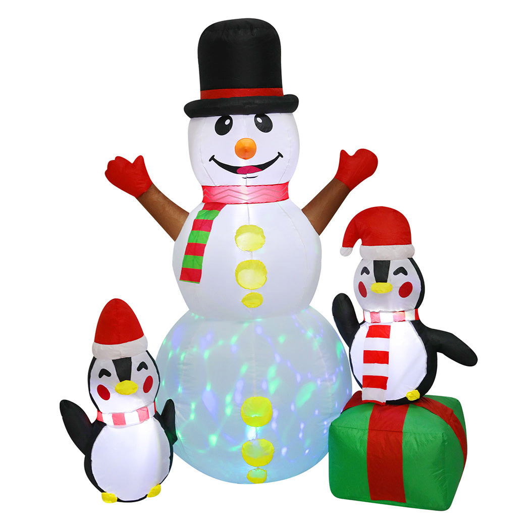 Santaco 1.8M Inflatable Christmas Snowman LED Lights-1952534169200496640