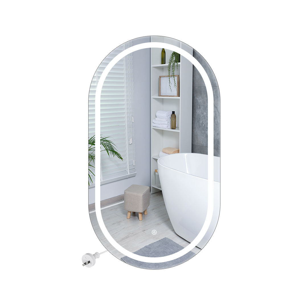 EMITTO LED Wall Mirror Oval Anti-fog 50x75cm-2018816856063873024