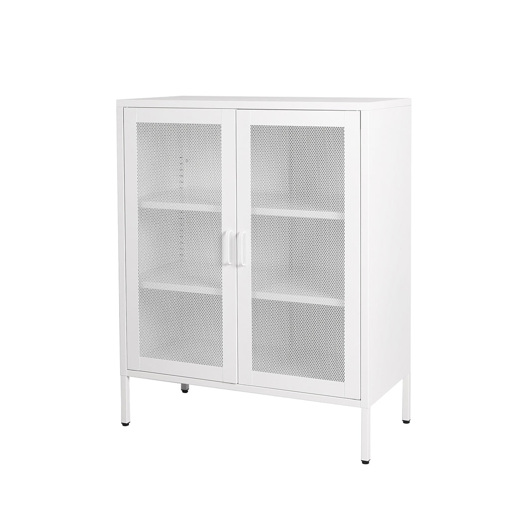 Levede Storage Cabinet Steel Kitchen White-2006733266870210560