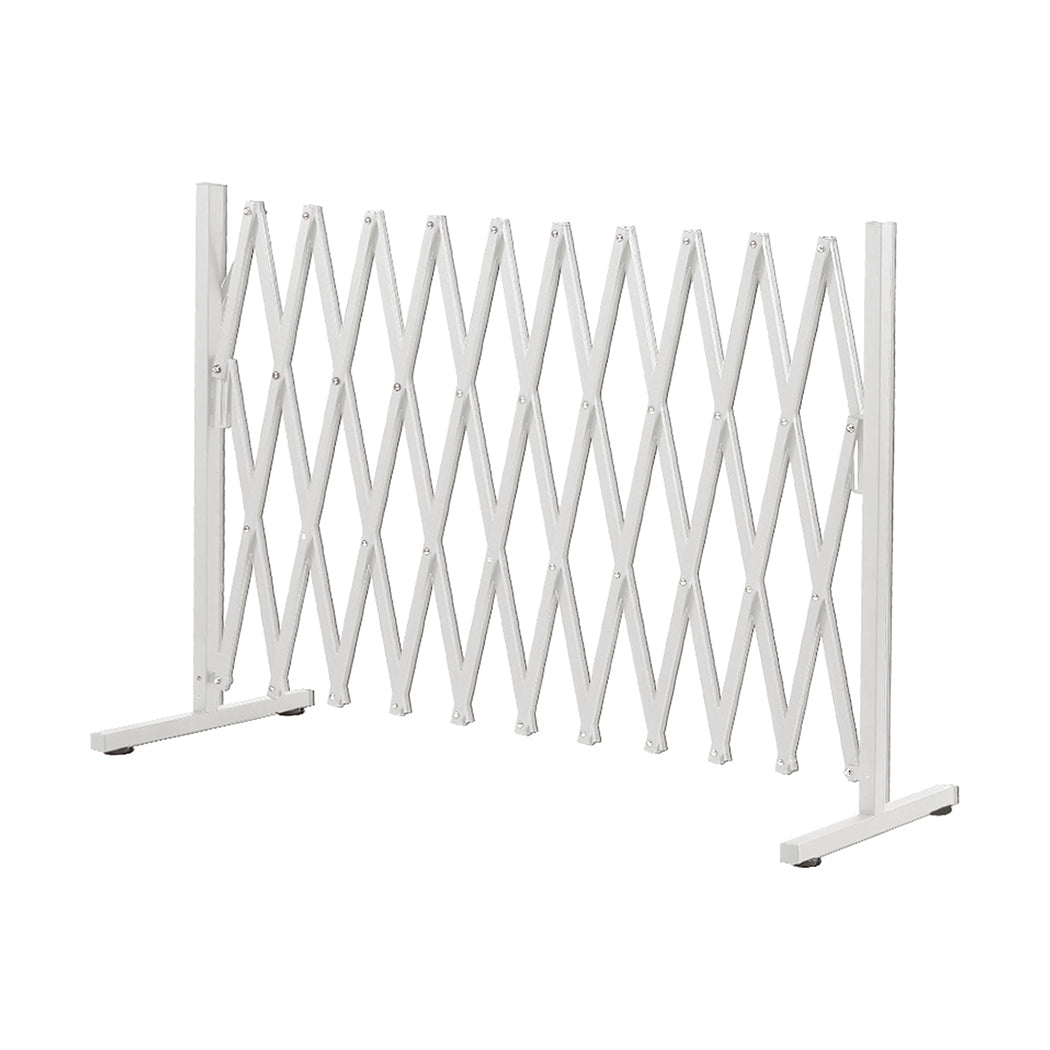 Garden Security Fence Gate Expandable White-1954802909753511936
