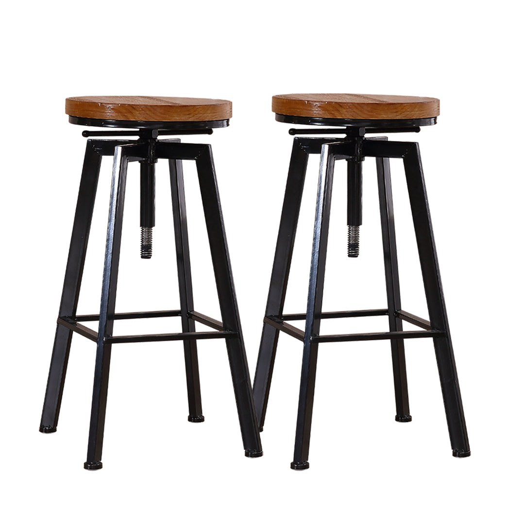 Levede 2x Bar Stools Industrial Kitchen-2018816897436487680