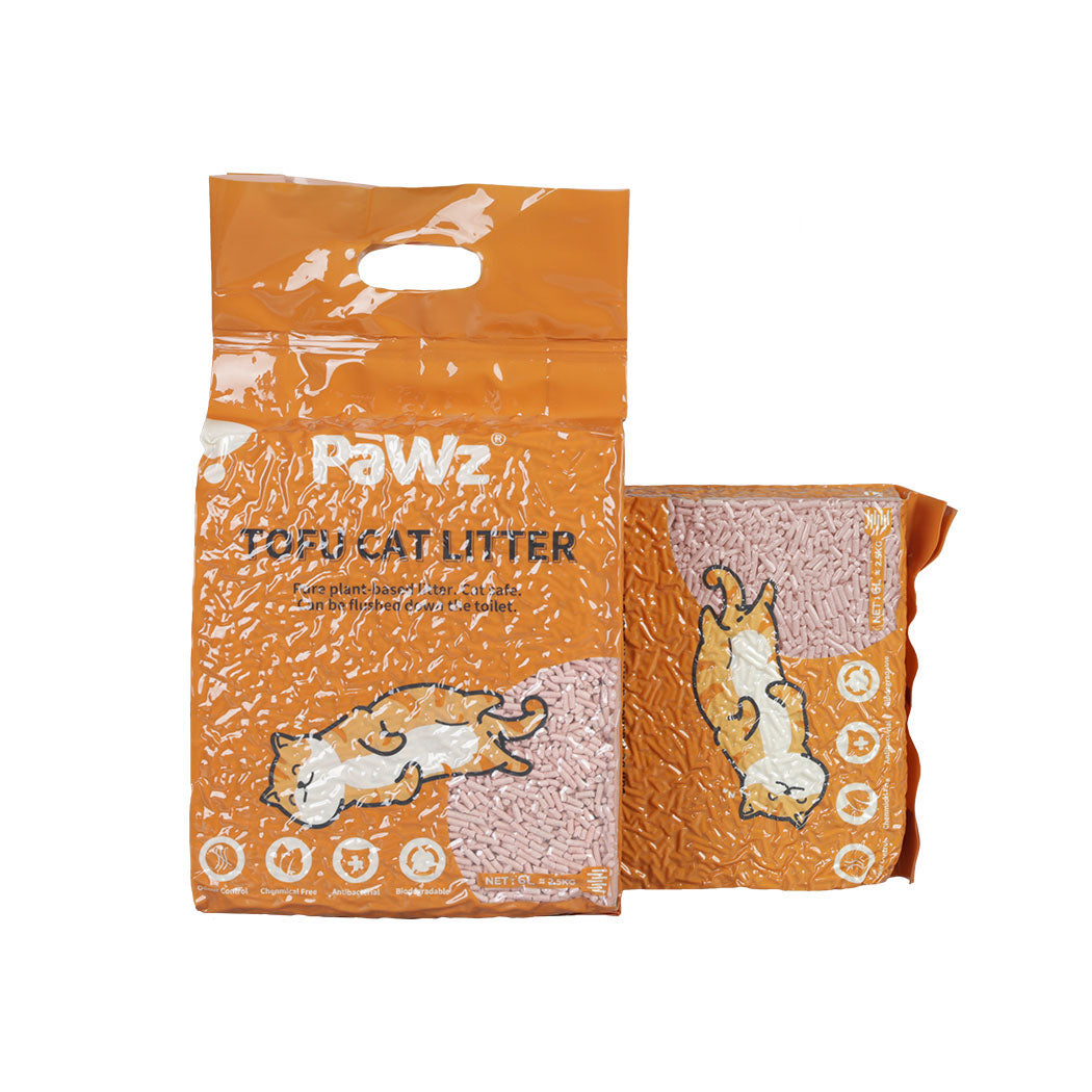 PaWz 2.5kg Tofu Cat Litter Clumping Peach x12-2018816903719555072