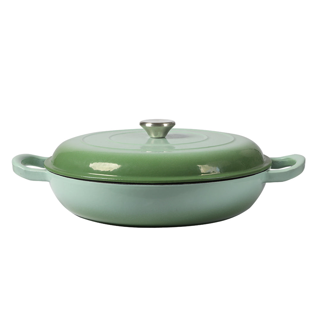 TOQUE 3.5L Enamel Dutch Oven Pan in Green Colour-2018816802724909056