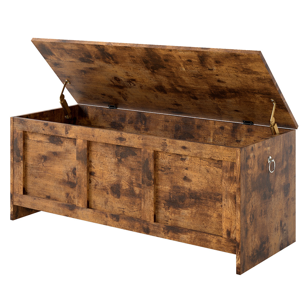 Levede Storage Bench Rustic Wooden Storage Cabinet-2011971107179073536