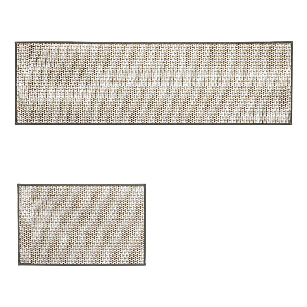 Marlow Kitchen Rug 2PCS Woven Non Slip Absorbent Grey-2018816694125989888