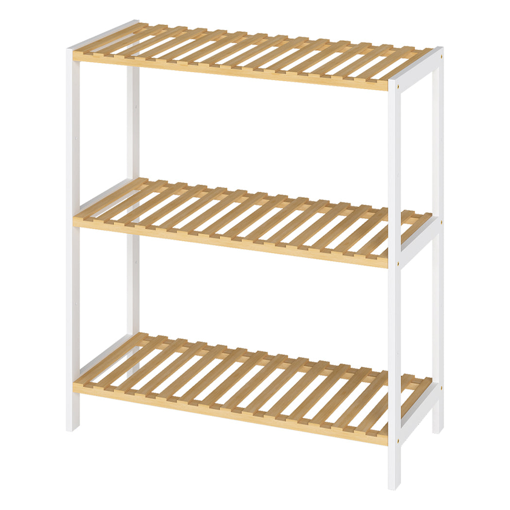 Levede Bamboo Storage Rack 3 Tier Shelf Shoe Organiser-2011971110429659136