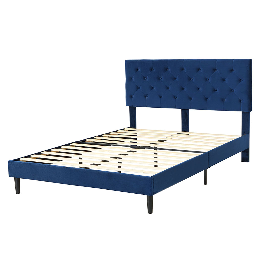 Levede Bed Frame Queen Size Mattress Blue-2006733224277053440