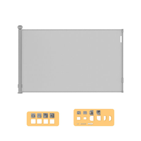 BoPeep Retractable Baby Safety Gates 300cm Grey 300 cm-1954802789364404224
